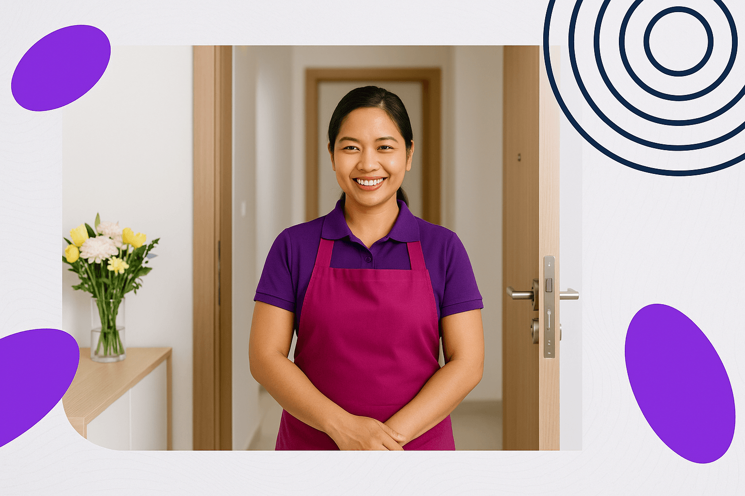 Filipino domestic worker assisting a Dubai family at home